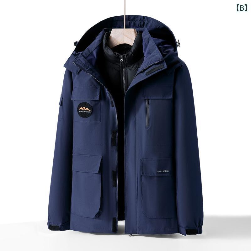 ・商品カテゴリ: マウンテンパーカー・機能: 防水, 保温, 耐摩耗, 防風・素材: ポリエステル・柄: 無地・対象スポーツ: スケートボード, ロッククライミング, スキー, ダイビング, 汎用, ハイキング, キャンプ, 釣り, 乗馬, 射撃, アウトドア登山, 旅行, 郊外, 狩猟, サイクリング, ドライブ, アイススポーツ・対象: ユニセックス・誤差範囲: 1-3cm・スタイル: カーディガン・裏地: ポリエステル・対象年齢: 成人・フード: あり・組み合わせ: 2点セット・着脱: 可能・インナー: あり（綿）・生地成分: 100%ポリエステル・襟: なし・防水レベル: 5000mm・対象シーン: ランニング, フィットネス, ヘルスケアマッサージ, フィットネス, チェス, 楽器, スポーツ, サイクリング, アイススポーツ, 極限に挑戦, ハイキング, 射撃, 武道, ダンス, バスケットボール, 会場, 釣り, 卓球, 水泳・カラー: ブラック, ダークブルー, 迷彩, サンセットオレンジ, ダークグレー, アイボリー, 中国レッド, ピンク・サイズ: XS, S, M, L, XL, XXL, XXXL, 4XL, 5XL, 6XL, 7XL, 8XL・中綿: 綿・アウター素材: ポリエステル・インナータイプ: 綿・防水透湿指数: 5001mm-10000mm・服装の仕立て: プリント・フィット: レギュラー・着丈: レギュラー
