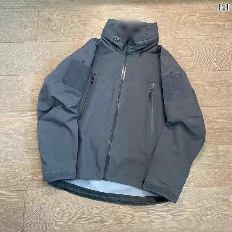 マウンテンパーカー メンズ レディース アウトドア 登山用ジャケット 防風 防水 迷彩 ミリタリー 秋冬 ..