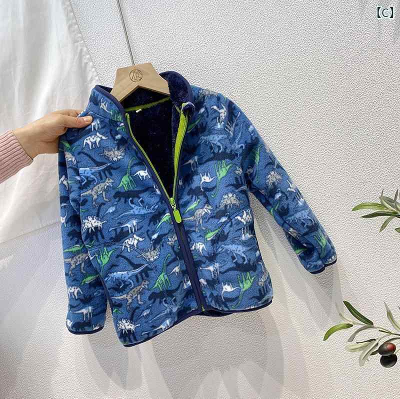 子供服 アウター ジャケット 裏起毛 フリース 中小儿童 男女兼用 立襟 防寒 スポーツ カートーン アニ..
