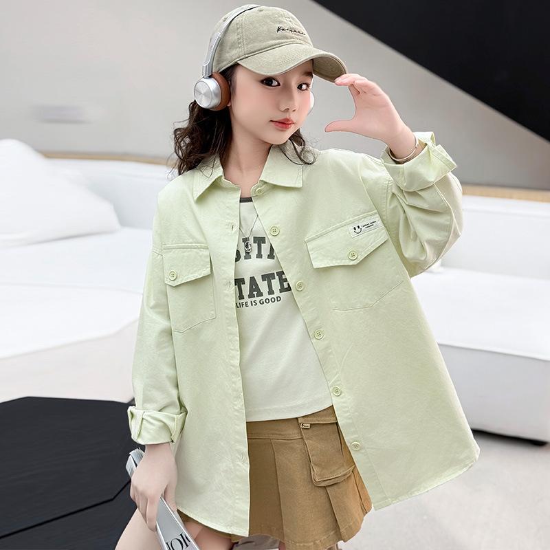 シャツ ガールズ 春物 長袖 子供服 韓国風 おしゃれ かわいい トップス