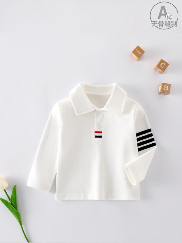 ポロシャツ キッズ 男女兼用 子供服 長袖 トップス カットソー 春秋 綿100％ プリント カジュアル