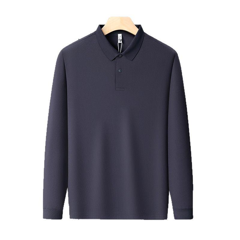 Tシャツ メンズ 男性用 長袖 ポロシャツ シルケット加工 コットン 翻襟 無地 ゆったり 普段使い 春秋 ..