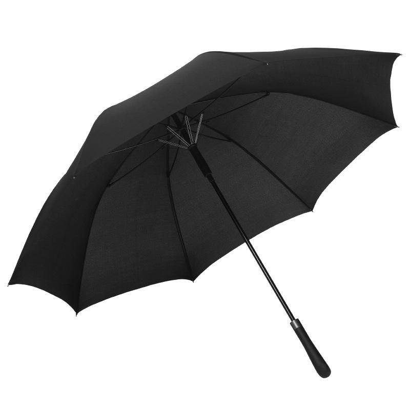 傘 メンズ レディース 長傘 ゴルフ傘 ビジネス 紳士傘 無地 軽量 グラスファイバー骨 手開き 深海ブル..