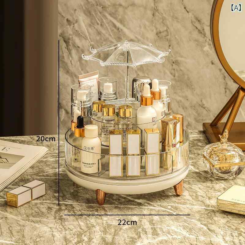コスメ収納ボックス レディース 透明 軽量 傘型デザイン アクセサリー収納 ジュエリーボックス ホワイ..