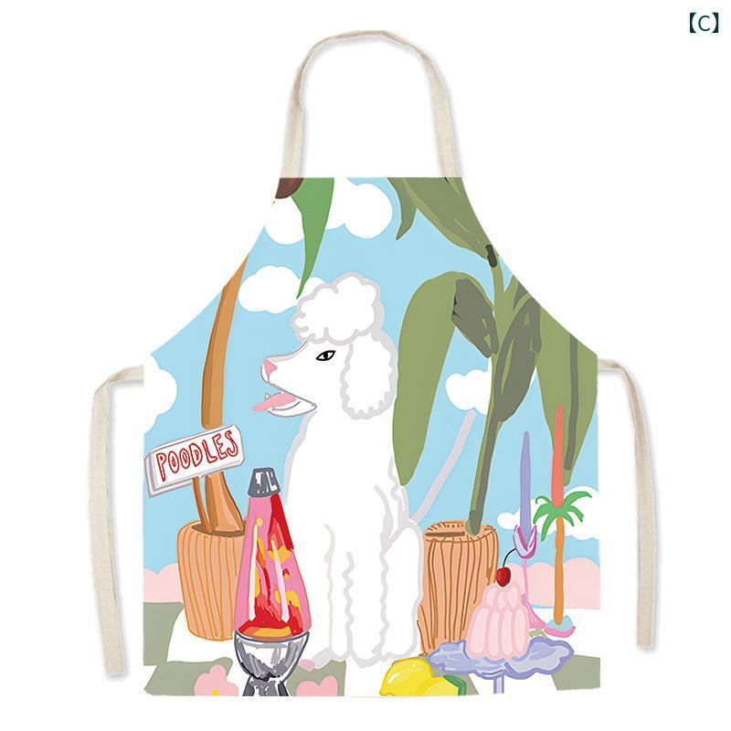 エプロン レディース キッズ かわいい 韓国風 布製 撥水 防汚 カートゥーン ホーム キッチン クッキン..