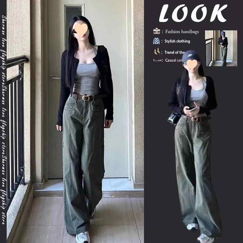 セットアップ レディース 秋冬 韓国風 キャミソール カーディガン ワイドパンツ 3点セット ポリエステル 高腰 無地 部屋着 普段使い