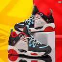 キッズ スニーカー 男の子 運動靴 バスケットシューズ ランニングシューズ 通学 普段使い 軽量 衝撃吸収 滑り止め 春夏 秋冬 白 黒(4)