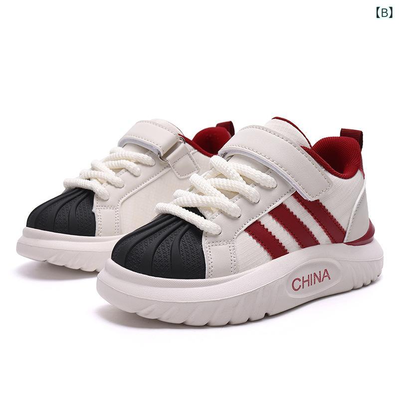 靴 キッズ スニーカー 男の子 厚底 ローカット 運動靴 通学履き 春秋 スエード ベルクロ 深青 赤 ワイ..