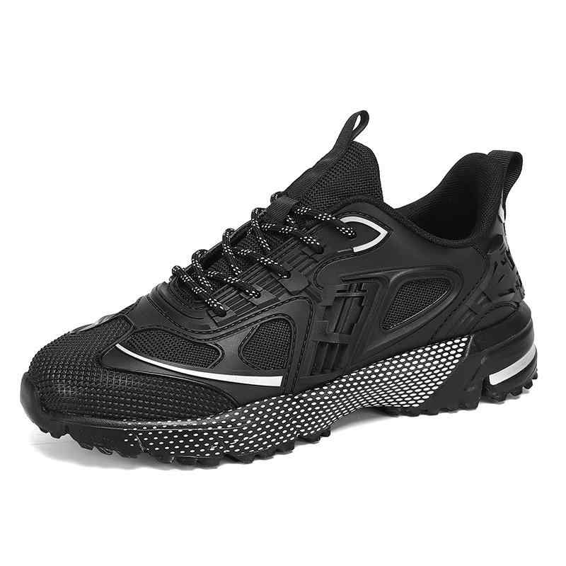 スニーカー メンズ ランニングシューズ スポーツシューズ 秋冬 通気性 紐靴 超軽量 韓国 ファッション カジュアル 運動靴 黒 シルバー