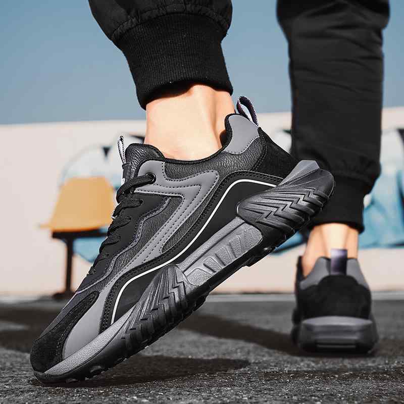 スニーカー メンズ 厚底 防水 ローカット ランニングシューズ 運動靴 男性用 紳士靴 韓国風 カジュアル 歩きやすい 通気性 カーキ ブラック グレー