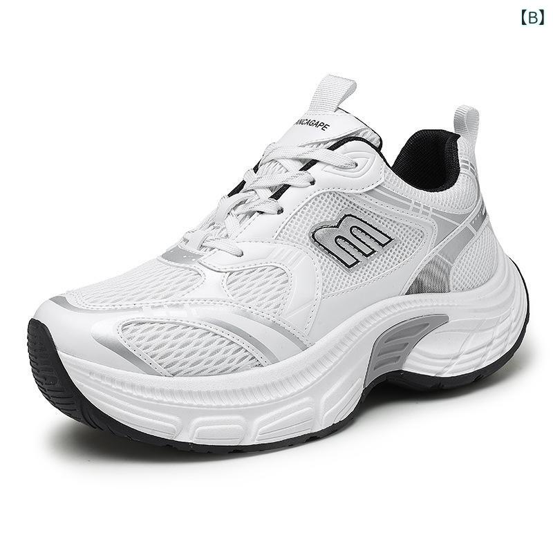 スニーカー メンズ 厚底 運動靴 ランニングシューズ メッシュ 通気性 スポーツ カジュアル 男性用 紳士靴 疲れない ウォーキング 普段使い 春夏