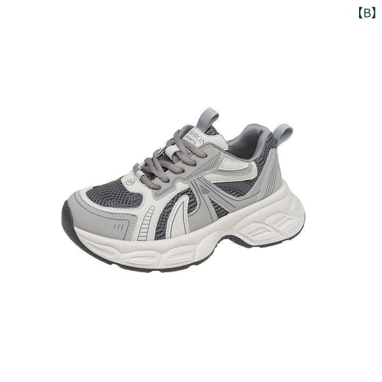 スニーカー レディース 厚底スニーカー 本革 婦人靴 スポーツシューズ ランニングシューズ 紐靴 歩きや..