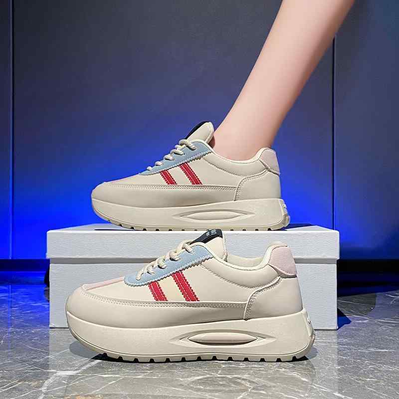 スニーカー レディース 厚底スニーカー ランニングシューズ スポーツ カジュアル 運動靴 女性 婦人 春夏秋冬 スポーティー かわいい おしゃれ 歩きやすい 疲れにくい 通学 普段使い(4)