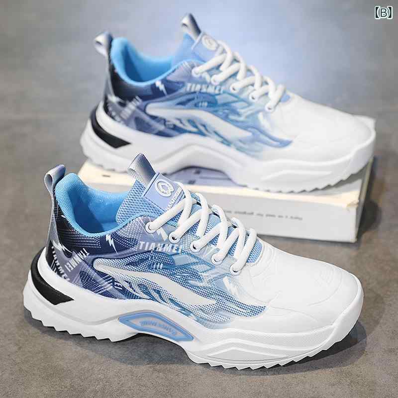 スニーカー メンズ 男性用 ローカット ランニングシューズ スポーツカジュアル 運動靴 通気性 滑り止め 普段使い 黒/白 青系