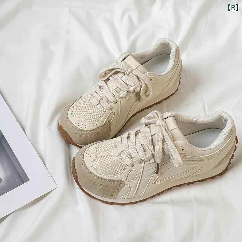 厚底靴 レディース スニーカー ランニングシューズ 運動靴 白 ローカット 紐 秋冬 厚底 普段使い デイ..