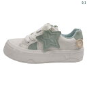 スニーカー レディース 厚底 ローカット スニーカー 春夏 カジュアル 紐 運動靴 ランニングシューズ フラット ぺたんこ靴 ピンク系 ブルー系 グリーン系