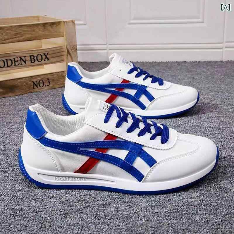 スニーカー メンズ 男性用 ランニングシューズ スポーツシューズ アウトドア 軽量 通気性 運動靴 ローカット 白 青 黒 緑