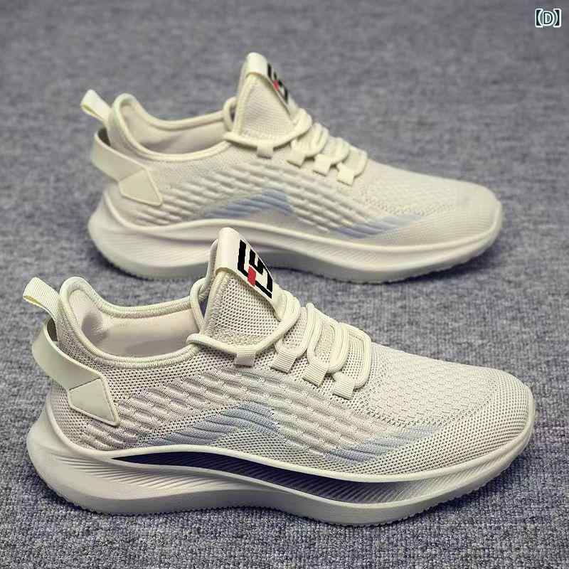 スニーカー メンズ 男性用 大きいサイズ メッシュ 通気性 快適 運動靴 ランニングシューズ 学生靴 ローカット フラット 紐靴 スポーツ 普段使い 春夏 秋冬 グレー 黒 ブラック ブルー