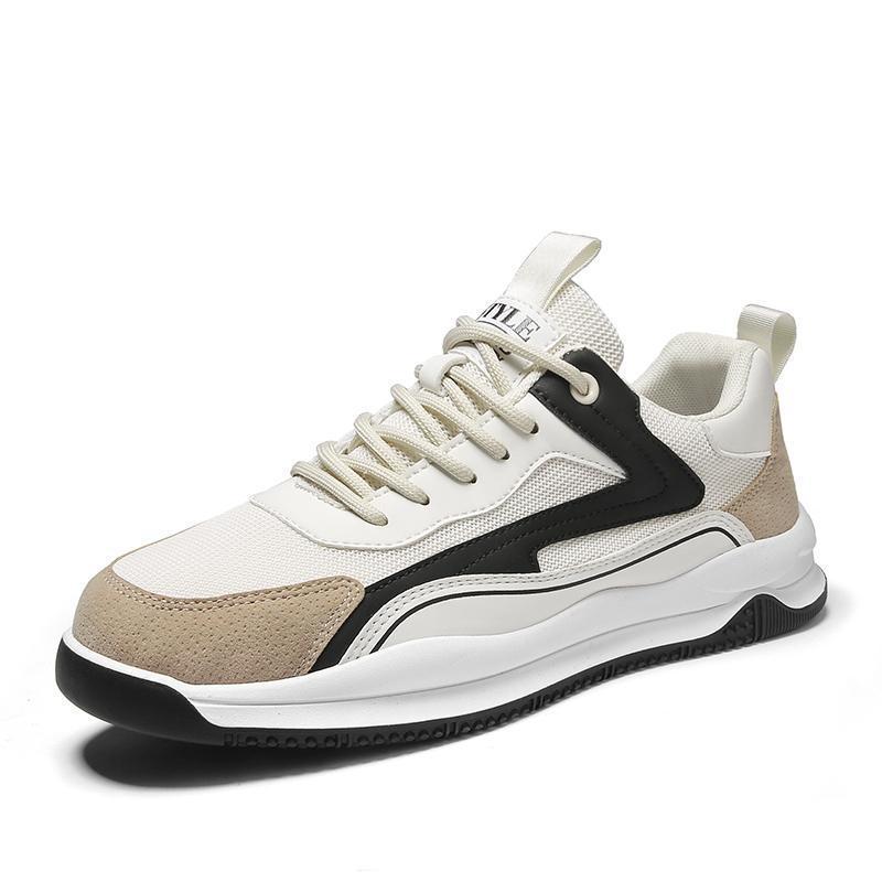 スニーカー メンズ 男性用 運動靴 スポーツシューズ 紐靴 ローカット 布地 柔らかい靴底 滑り止め 通気..