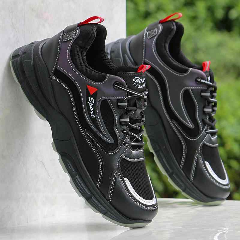 靴 メンズ 秋冬 防水 運動靴 韓国風 スニーカー カジュアルシューズ ソフト底 滑り止め ランニングシューズ ローカット ブラック ホワイト グレー 標準サイズ