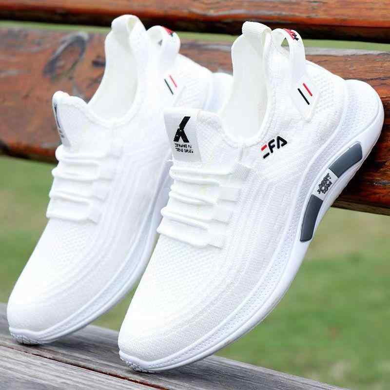 スニーカー メンズ メッシュ 軽量 通気性 運動靴 ランニングシューズ ローカット 白 黒 紐靴 フラット 40代 50代 60代 普段使い 春夏 秋冬