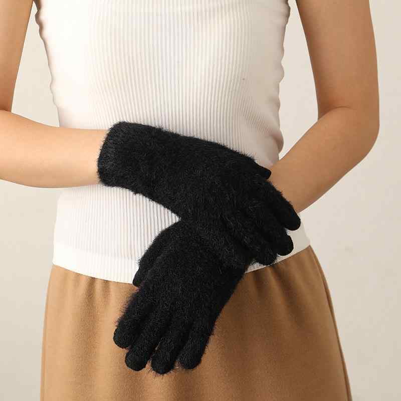 手袋 レディース 男性用 秋冬 スマートフォン対応 防寒 グローブ 五本指 厚手 裏起毛 防風 自転車 学生 カジュアル(4)