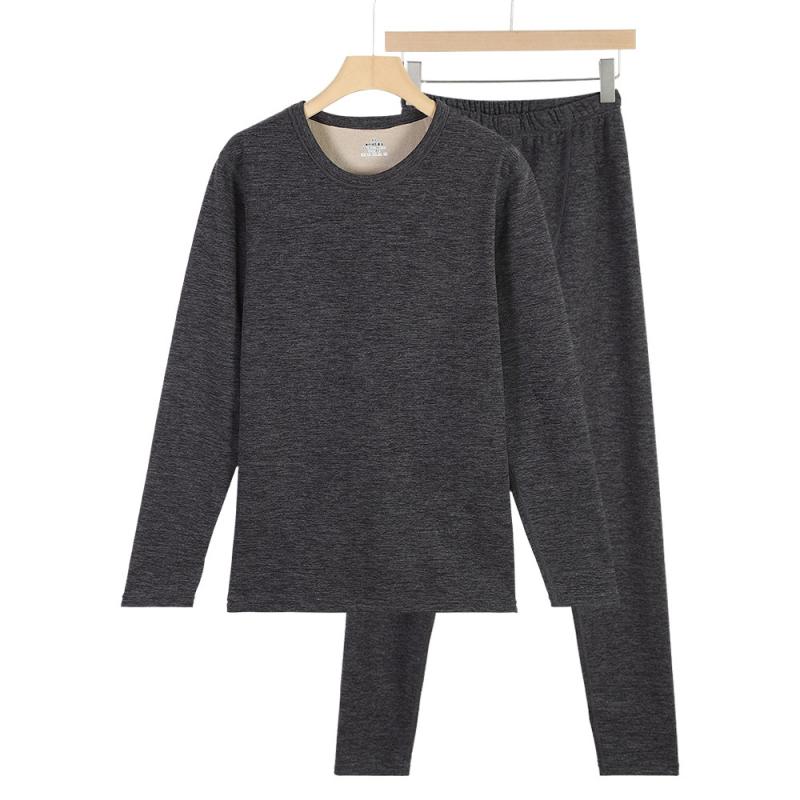 肌着 レディース メンズ 保温インナー 上下セット ポリエステル あったか 厚手 長袖Tシャツ レギンス 無地 男女兼用 静電気防止 抗菌 防寒 ブラック グレー パープル