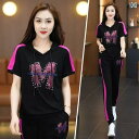 セットアップ レディース パーカー ノースリーブ カジュアル スポーツウェア 上下セット 韓国風 ブラック M L XL 2XL 3XL 4XL