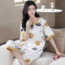 パジャマ レディース 半袖 7分丈パンツ 上下セット コットン 綿混紡 ルームウェア 寝間着 部屋着 リラックス ゆったり 快適 おしゃれ かわいい 春夏 普段...
