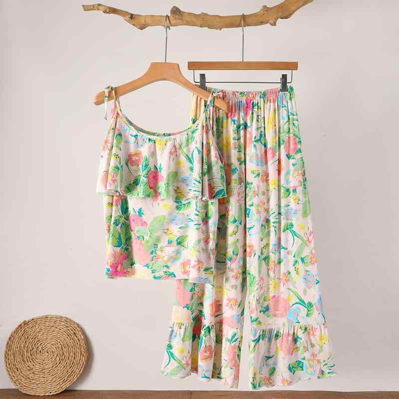 パジャマ レディース Vネック 長袖 長ズボン 薄手 綿 春夏 通気性 かわいい 部屋着 ルームウェア XS2606 五彩花柄 XS2605 虹色ストライプ XS2604 蝶結び XS2603 エスニック風 グリーン XS2602 ヒョウ柄 XS2601