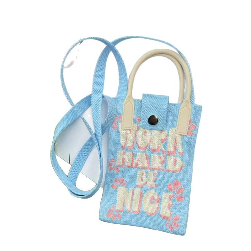 ニット ショルダーバッグ レディース カートゥーン ポシェット スマホポーチ ミニバッグ 編み込み 斜め..