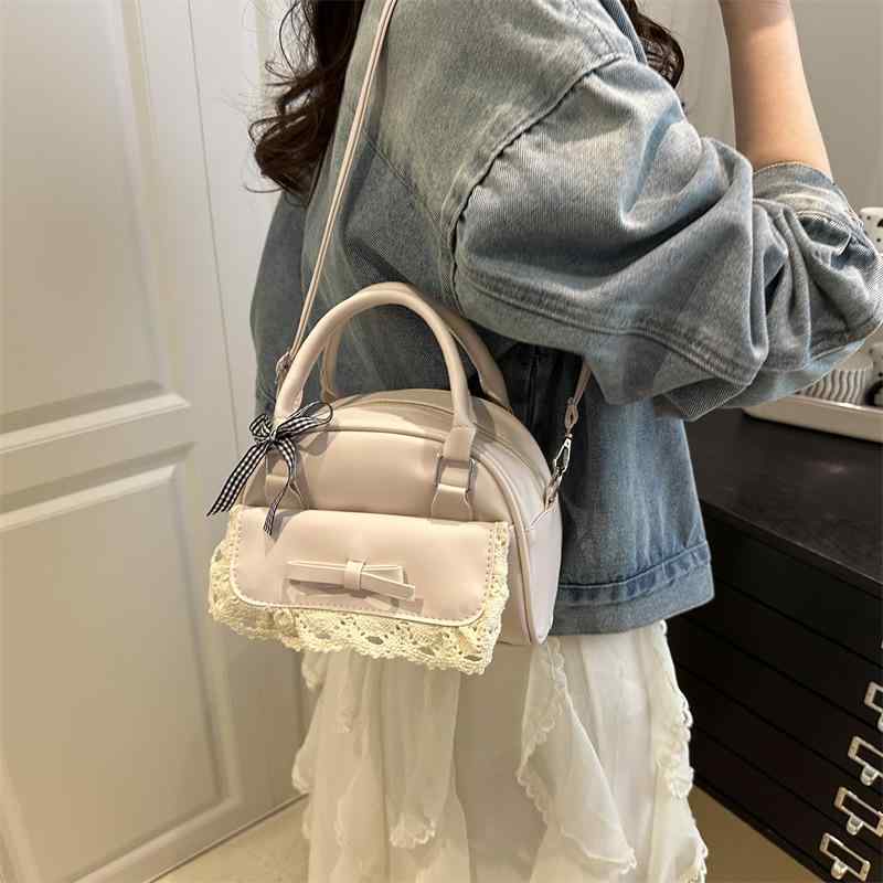 バッグ レディース ショルダーバッグ ハンドバッグ PU レザー ボーリングバッグ 斜めがけ 車縫い ミシ..