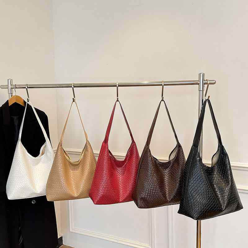 トートバッグ レディース 女性用 街頭 PU レザー 車縫線 無地 ブラック ホワイト レッド ベージュ ブラ..