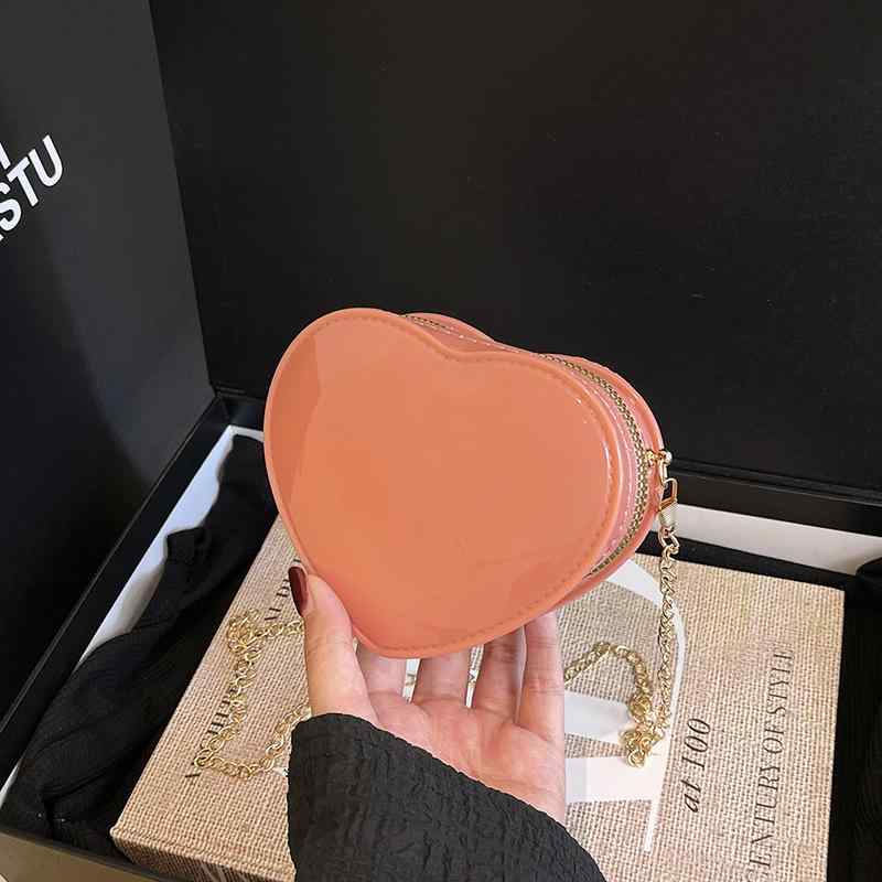 ショルダーバッグ レディース ミニ 果物柄 PVC ハート型 かわいい 零钱包 カートゥーン ポシェット 斜..