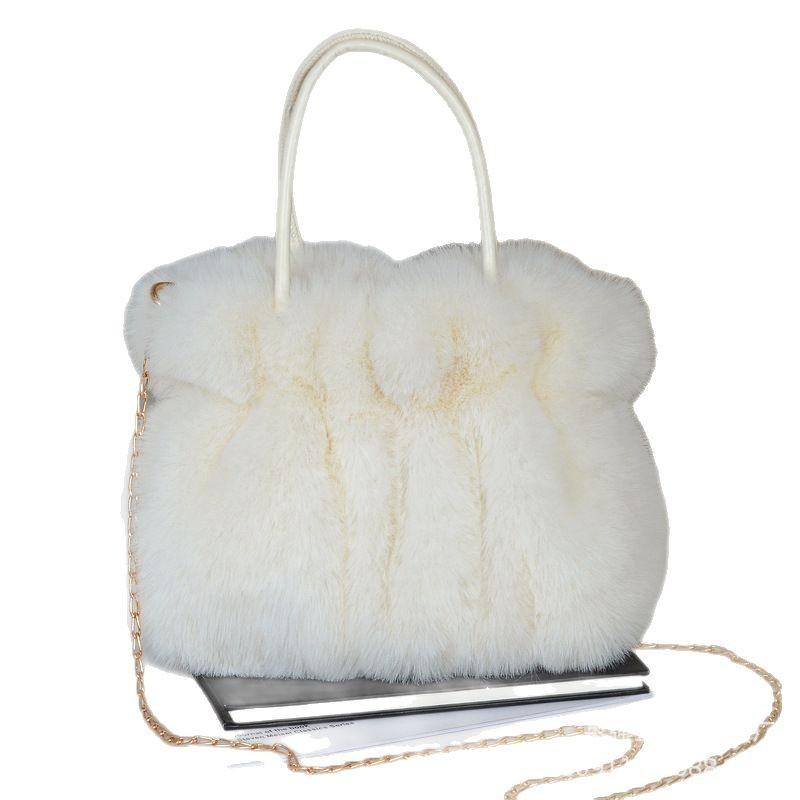 手提げバッグ レディース 秋冬 水桶型 もこもこ 鞄 斜めがけ ミルキーホワイト ブラック ベージュ ピン..