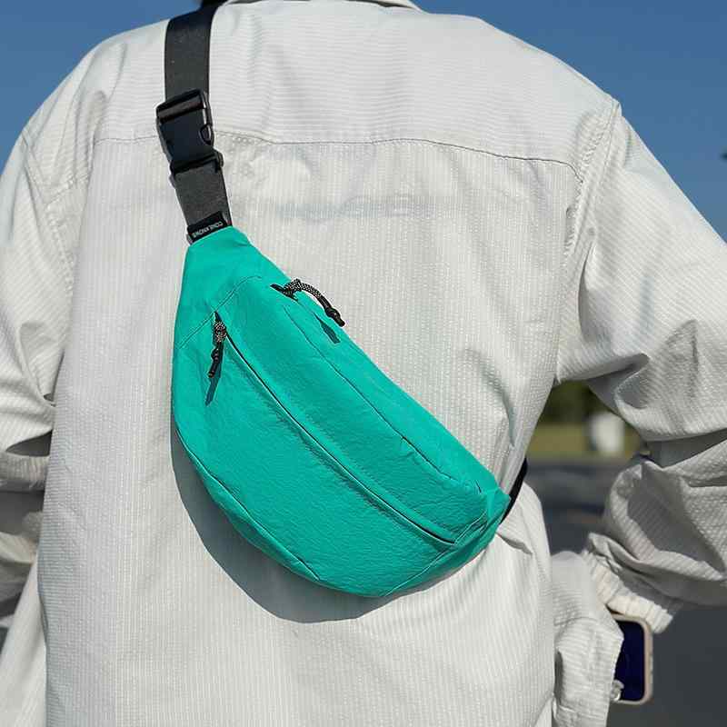 ボディバッグ レディース 男性用 ナイロン 撥水 斜めがけ ショルダーバッグ ウエストバッグ スマホポーチ ミニ ベーシック 無地 ブラック ベージュ ブラウン グリーン(x2)