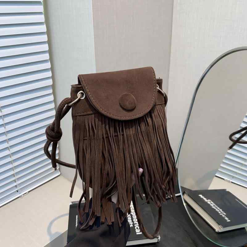 バッグ レディース ショルダーバッグ レトロ調 普段使い スウェード調 斜めがけ 小さめ ブラウン系