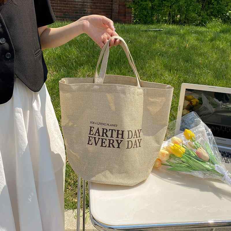 トートバッグ レディース 大容量 コットンリネン 韓国風 原宿 文芸風 手提げ 鞄 肩掛け スマートフォン 袋 無地 普段使い デイリー