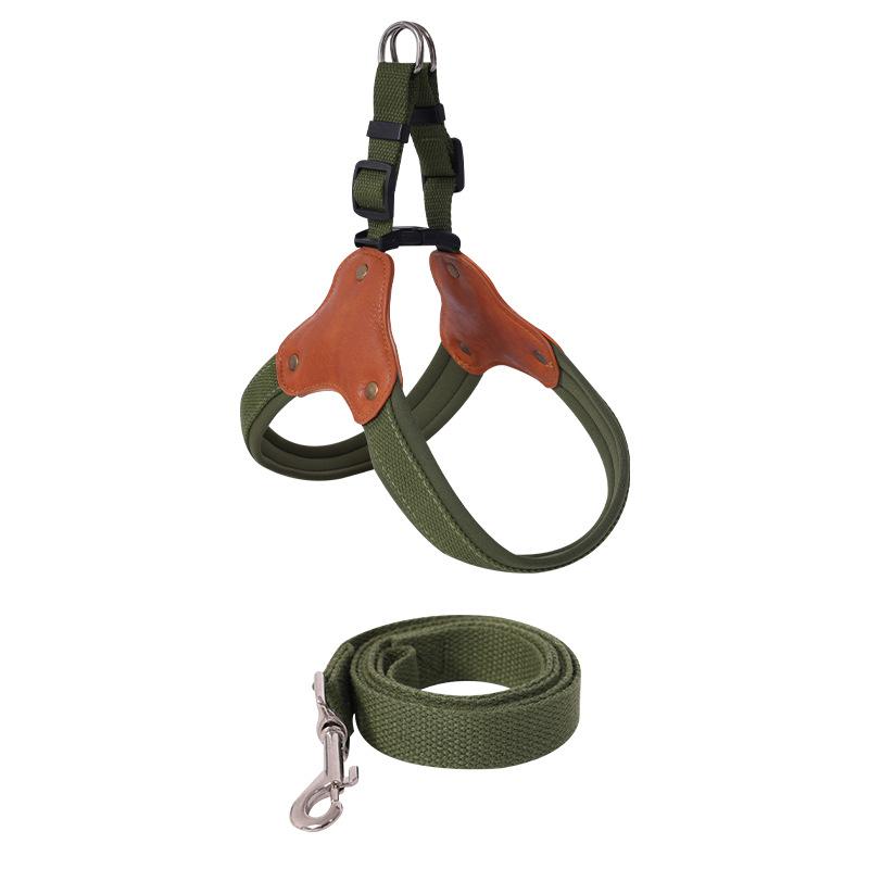 首輪 胴輪 リード 大型犬用 金具付き ナイロン製 軍緑 ブラック レッド ブラウン S M L XL