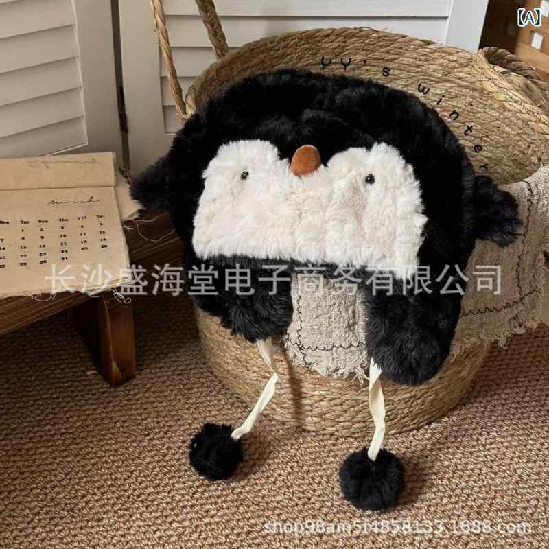 帽子 子供 ベビー 防寒 耳あて付き ぬいぐるみ キャップ 秋冬 1歳 2歳 3歳 4歳 かわいい ペンギン ウサ..