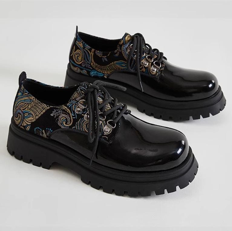 革靴 メンズ 厚底 レザーシューズ 牛革 英国風 カジュアル ダービーシューズ 男性用 スクエアトゥ 衝撃吸収 耐摩耗 通気性 黒(x2)(4)