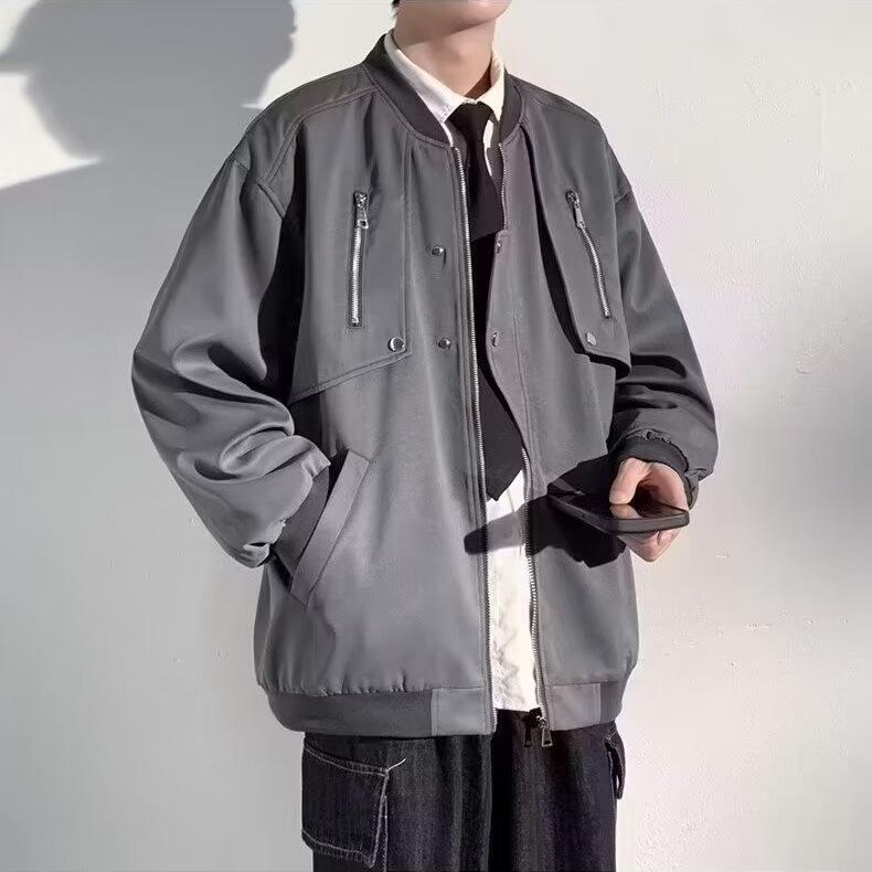 ジャケット 男性用 ブルゾン ミリタリー ワークウェア カジュアル 春秋 防水 耐摩耗 防風 防汚 防汚染性 青年 オフホワイト グレー ブラック