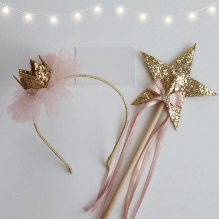 ヘアアクセサリー 子供用 ヘアバンド カチューシャ スパンコール 星柄 ティアラ かわいい ヘアクリップ..