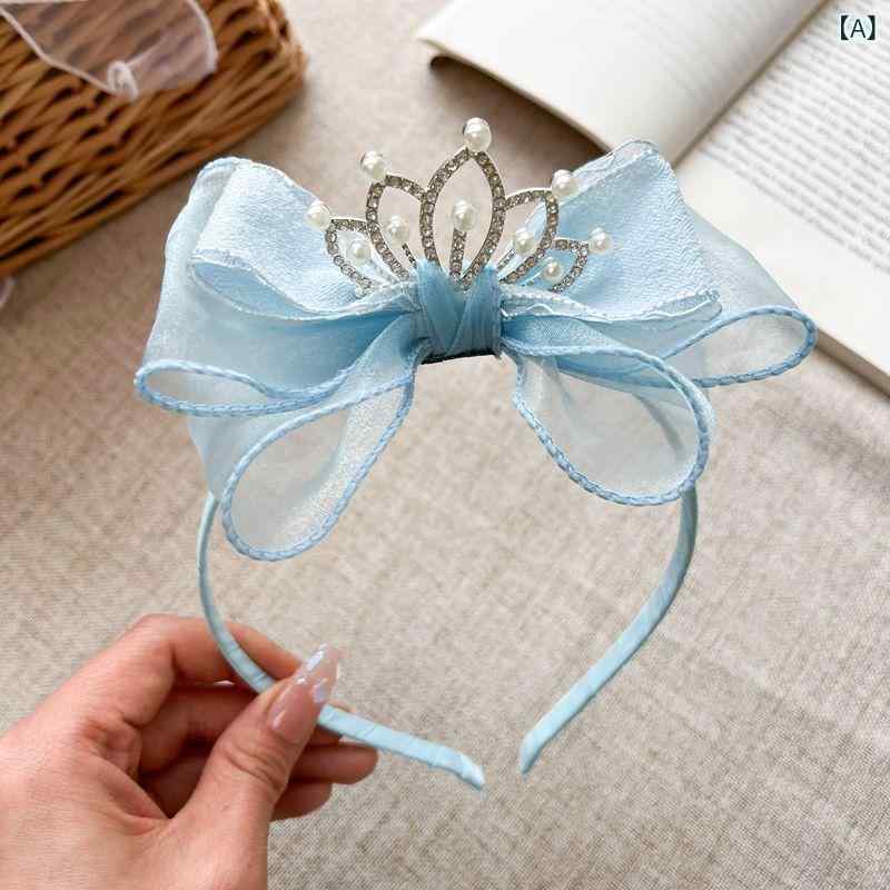 ヘアバンド キッズ 女の子 子供 ヘアアクセサリー 髪飾り 蝶結び プリンセス かわいい 手作り ピンク系..