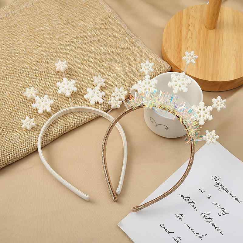 ヘアバンド キッズ クリスマス 雪の結晶 ヘアアクセサリー かわいい 女の子 子供 ゴールド シルバー キ..