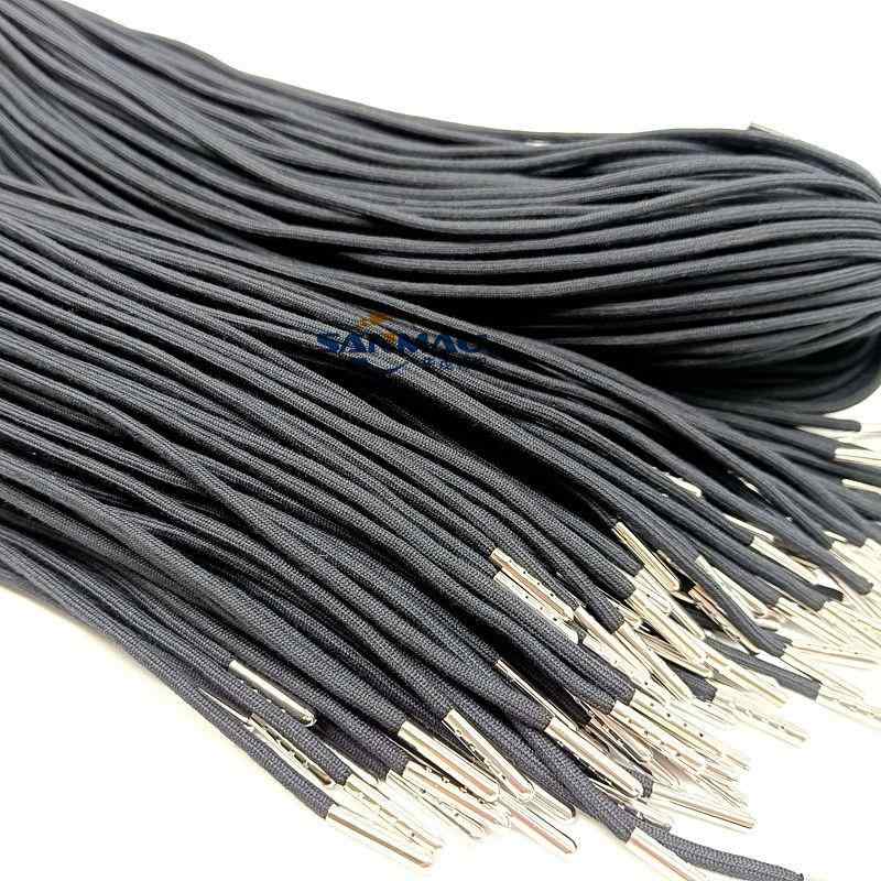 靴紐 男性用 高強度 ケブラー 耐摩耗 黒 4mm 芯入り アラミド繊維 難燃 耐熱 アウトドア 産業用 軍事用(x1000)