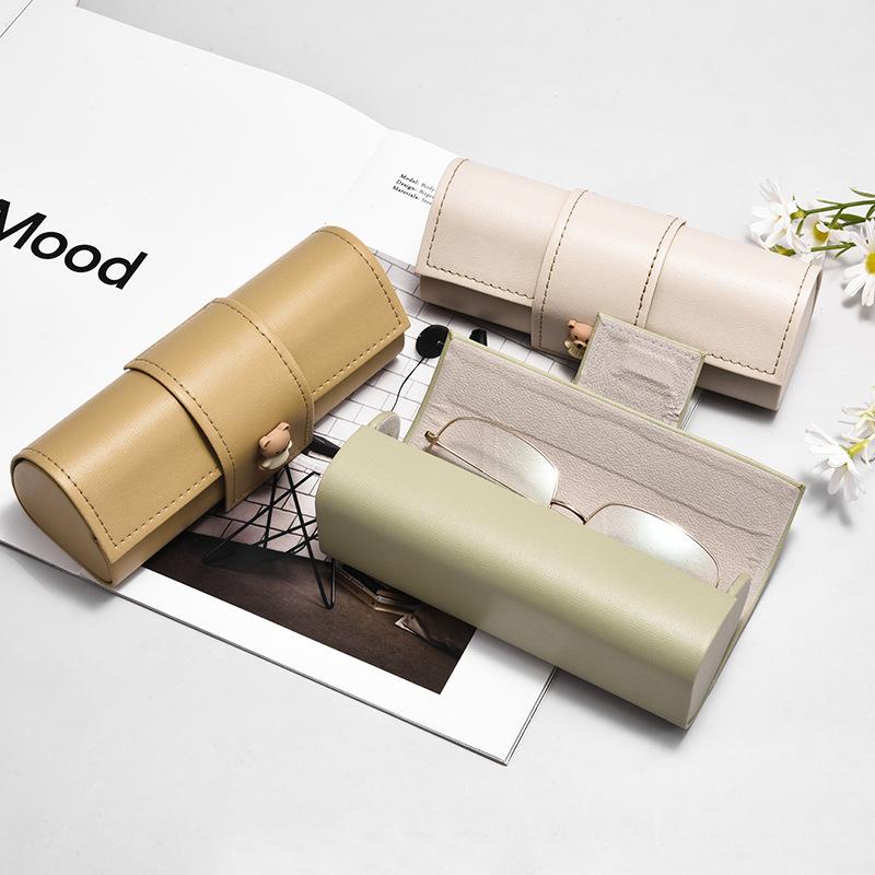 メガネケース 大容量 耐衝撃 近視用メガネ 子供用メガネ 鉄製 メガネケース サングラス 収納ケース 太陽メガネケース 熊柄 パール花柄