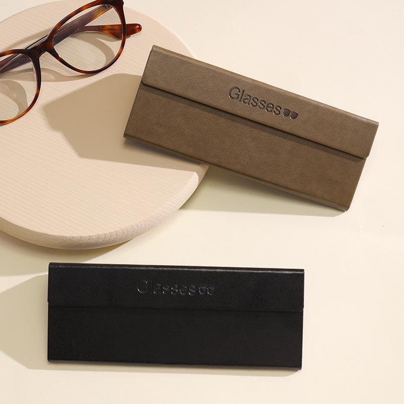 メガネケース 大容量 携帯用 サングラスケース PUレザー 耀石ブラック 古銅ブラウン 琥珀オレンジ 荷葉..