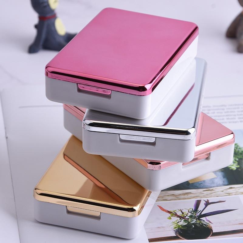 コンタクトケース レディース 2個 セット ミラー付き 携帯用 ケア用品 漏れ防止 メイク直し 旅行 普段..