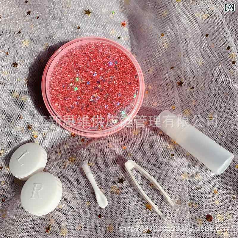 コンタクトレンズケース カラー 美瞳ケース ケア用品 流砂 かわいい(x2)